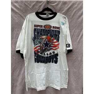Vintage Starter Dallas Cowboys Super Bowl XXX Champions NFL T-Shirt (XLarge)